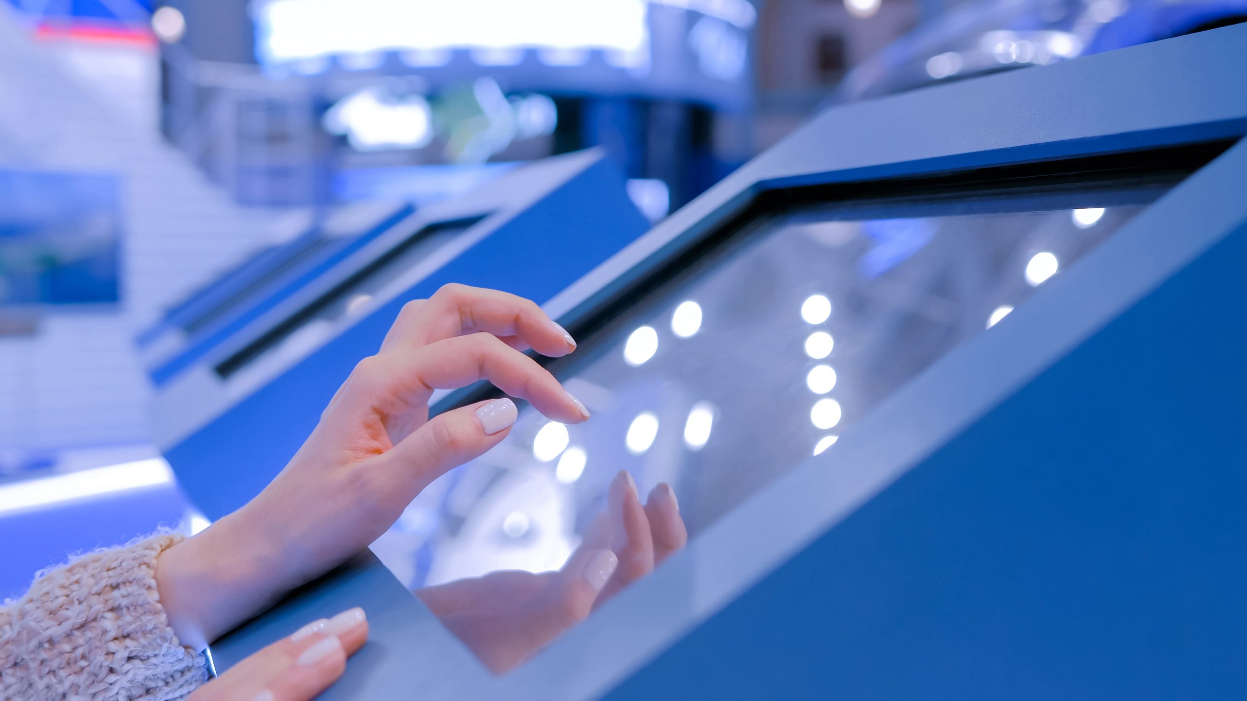 touchscreen registration kiosk